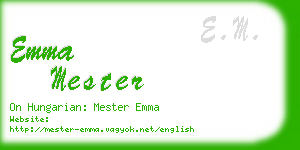 emma mester business card